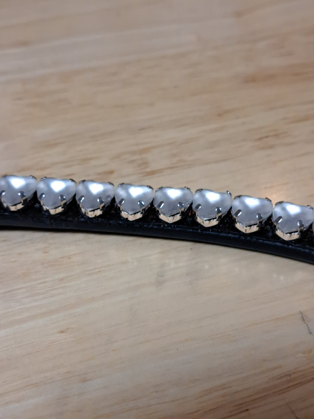 My Elite Tack Frontriem U-vorm met hartsteentjes