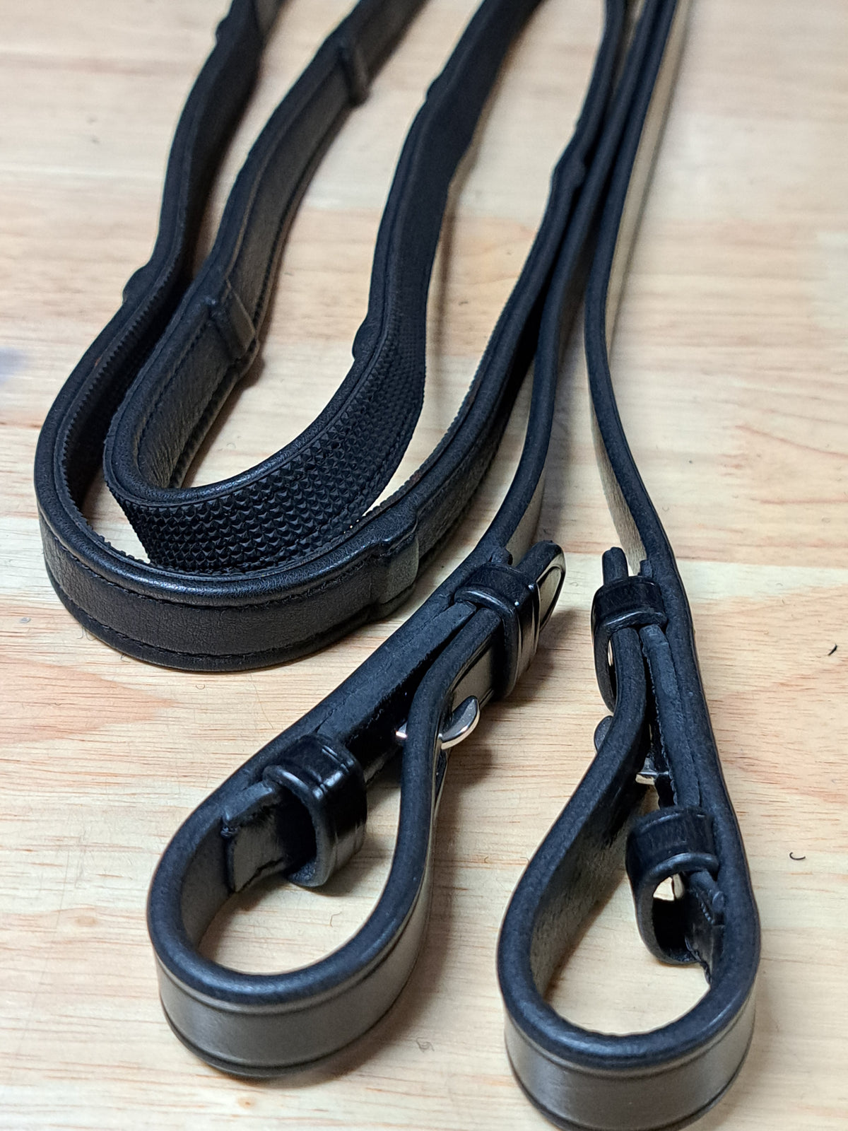 My Elite Tack Zachte leren teugels met binnenstops | éénzijdig rubber | blinde sluiting