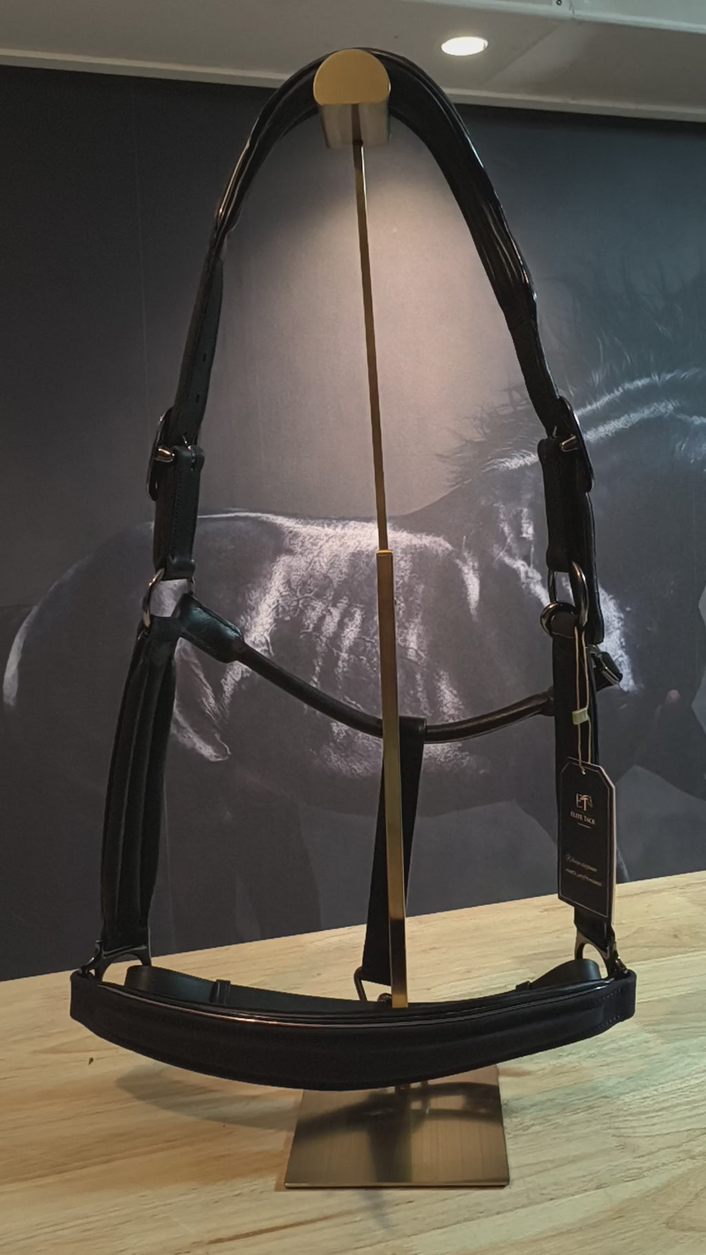 My Elite Tack Midnight Suede Luxe Halster – Navy & Gun Metal Edition
